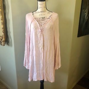 Tunic shirt-Dress or beach cover up. size large